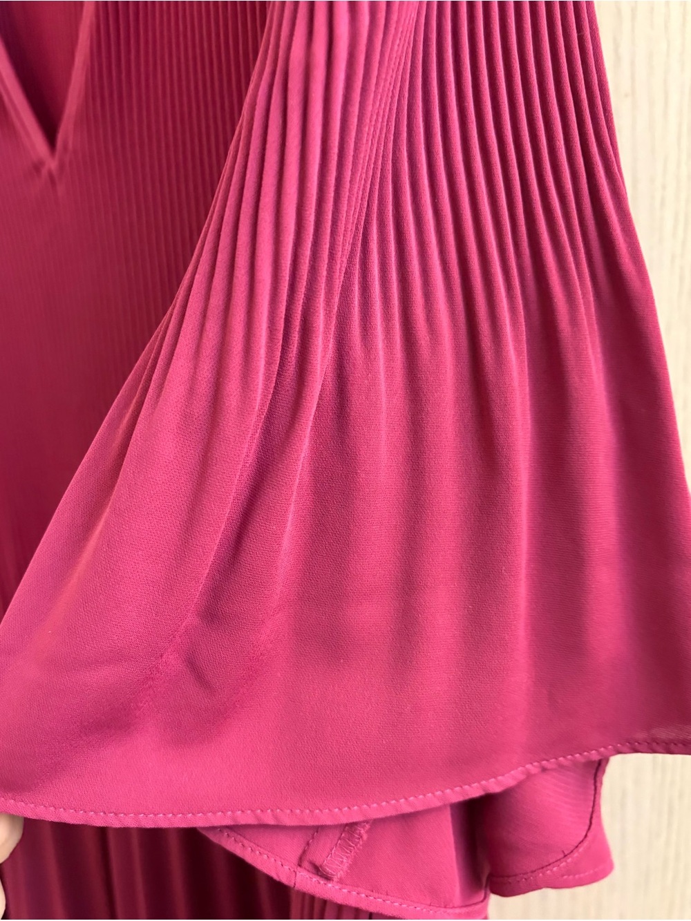 J. Jill Pleated V-Neck Tunic in Lovely Deep Rose - Picture 4 of 4